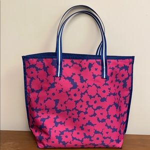 Estēe Lauder Pink and Navy Floral Tote